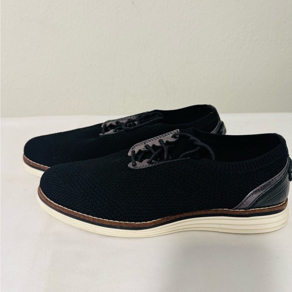 Cole Haan OriginalGrand Size 7B Meridian Oxford Snakeskin Heel Accent Black EUC